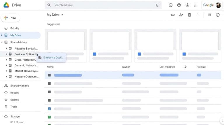 Mi unidad vs Unidades compartidas